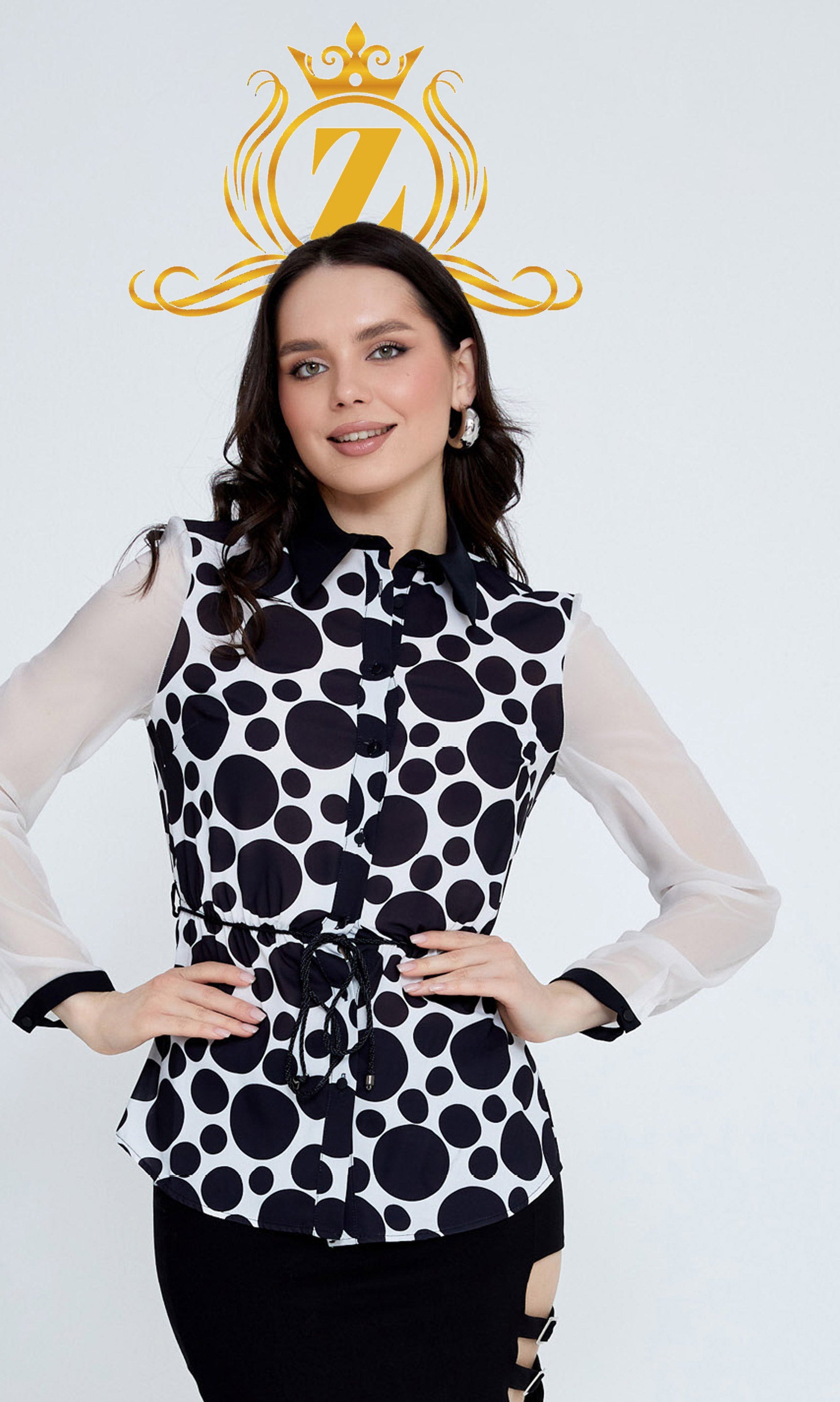 Long Sleeve Solid Color Regular Blouse