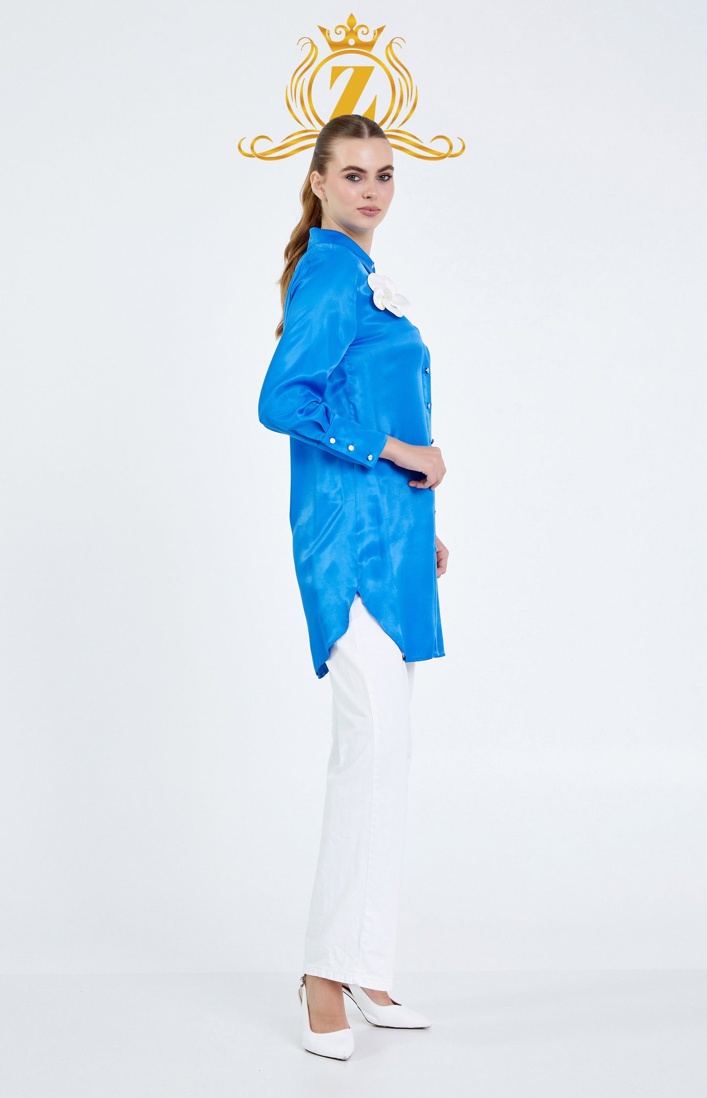 Long Sleeve Solid Color Regular Tunic