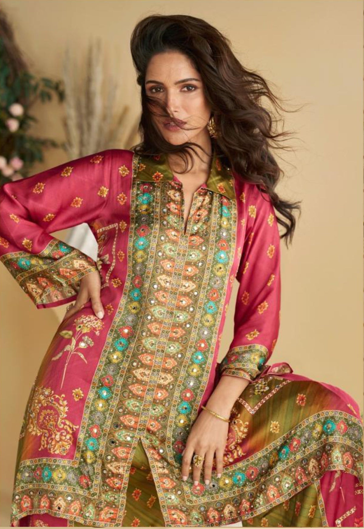 Trendy Crepe Silk Printed Co-ord Set for Women - Zaalima Fashion