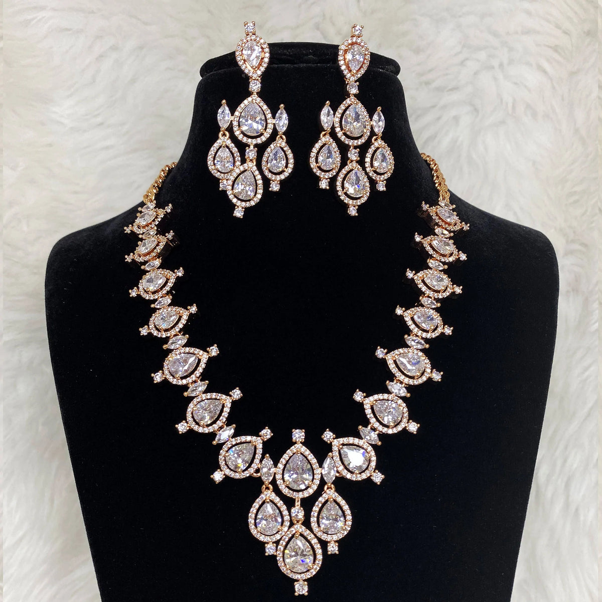 CZ Zirconia Necklace Set