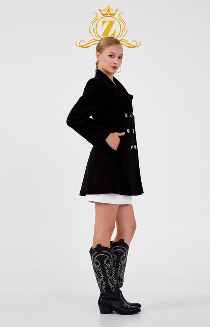 Polyester Solid Color Regular Coat