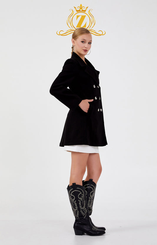 Polyester Solid Color Regular Coat