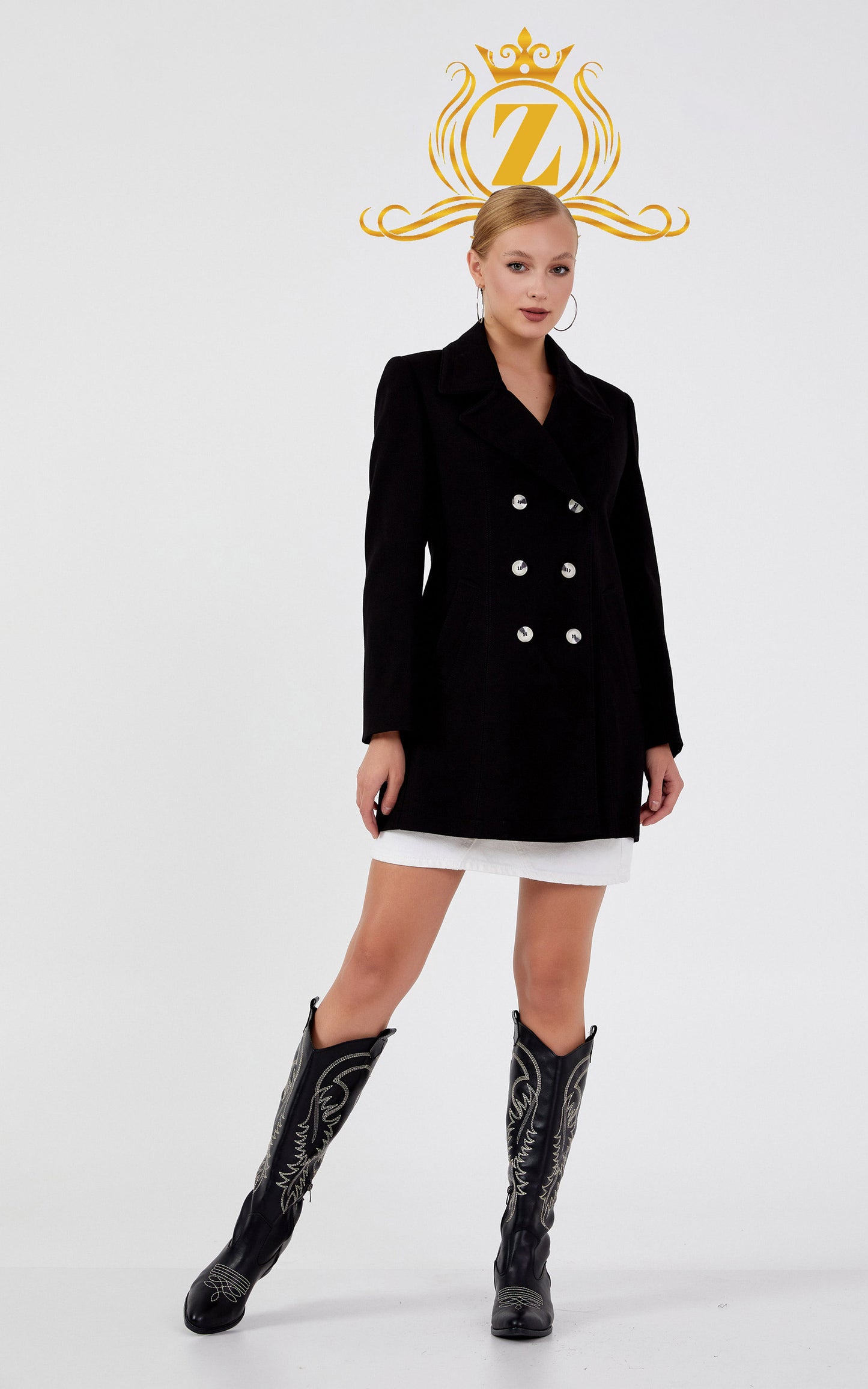Polyester Solid Color Regular Coat