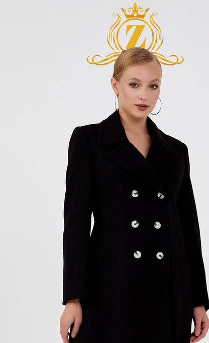 Polyester Solid Color Regular Coat