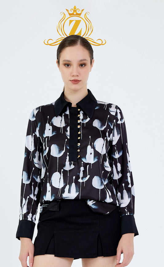 Long Sleeve Patterned Regular Shirt