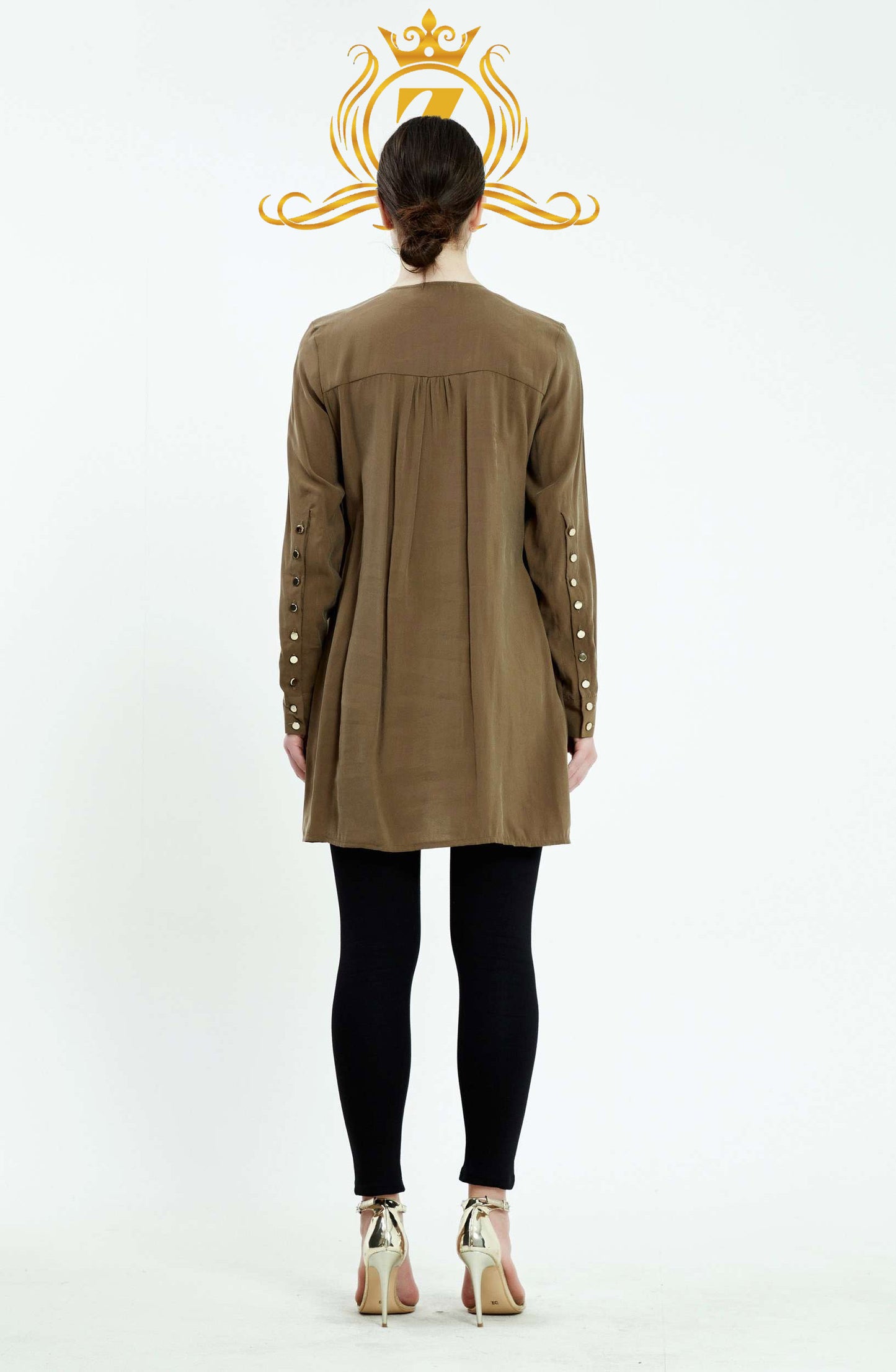 Long Sleeve Solid Color Regular Tunic 