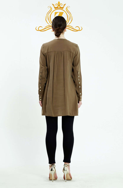 Long Sleeve Solid Color Regular Tunic 