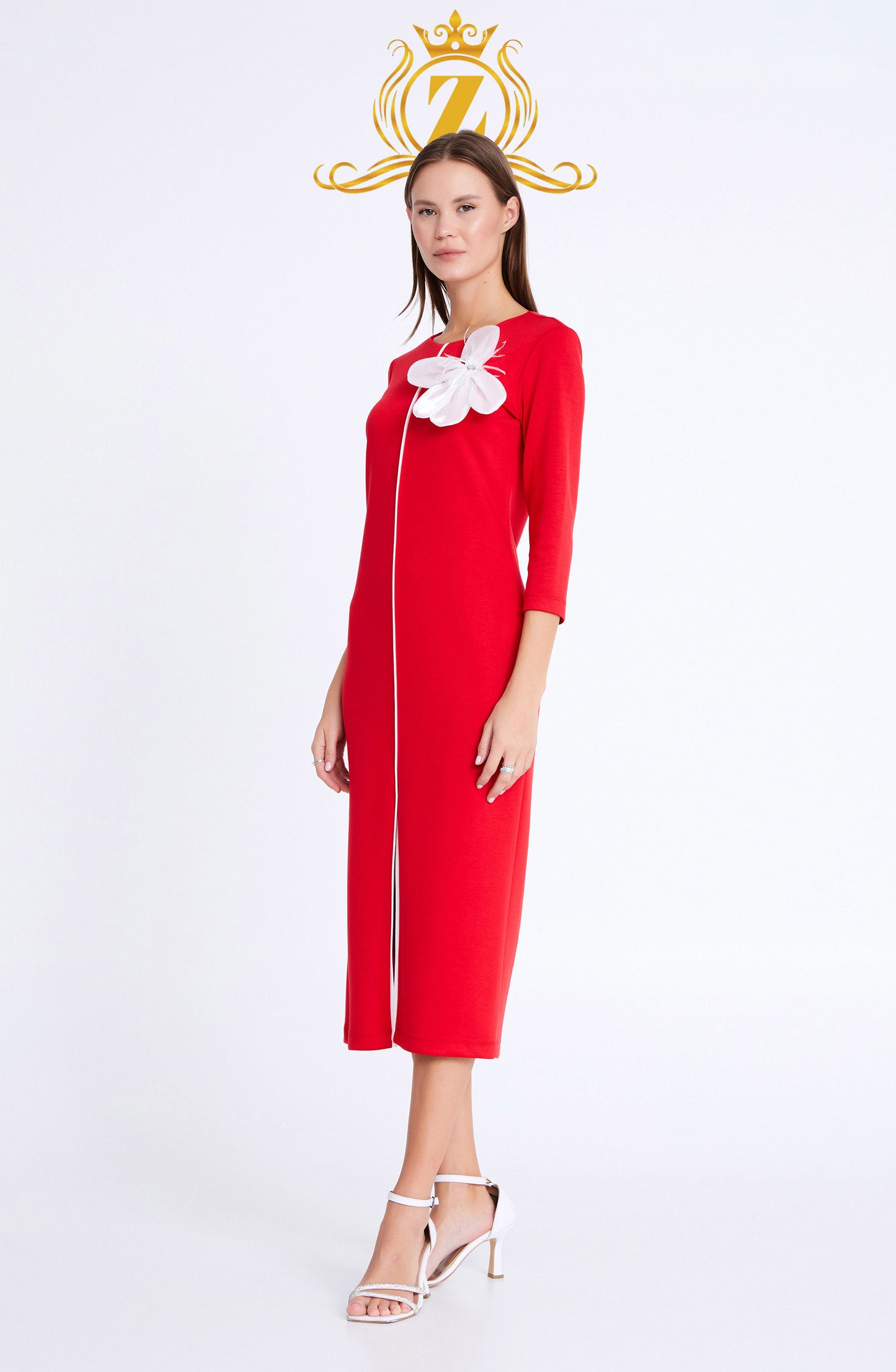 Mid-Length Midi Cotton Column Regular Casual Dress 