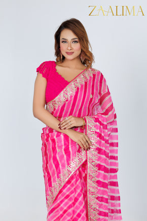Tissue Patola with Gotapatti Scallop Border