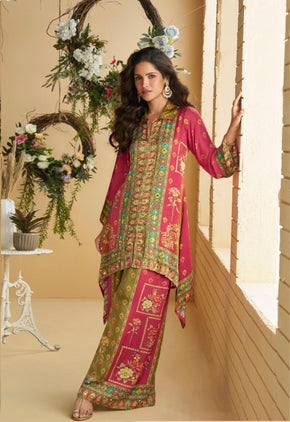 Trendy Crepe Silk Printed Co-ord Set for Women - Zaalima Fashion
