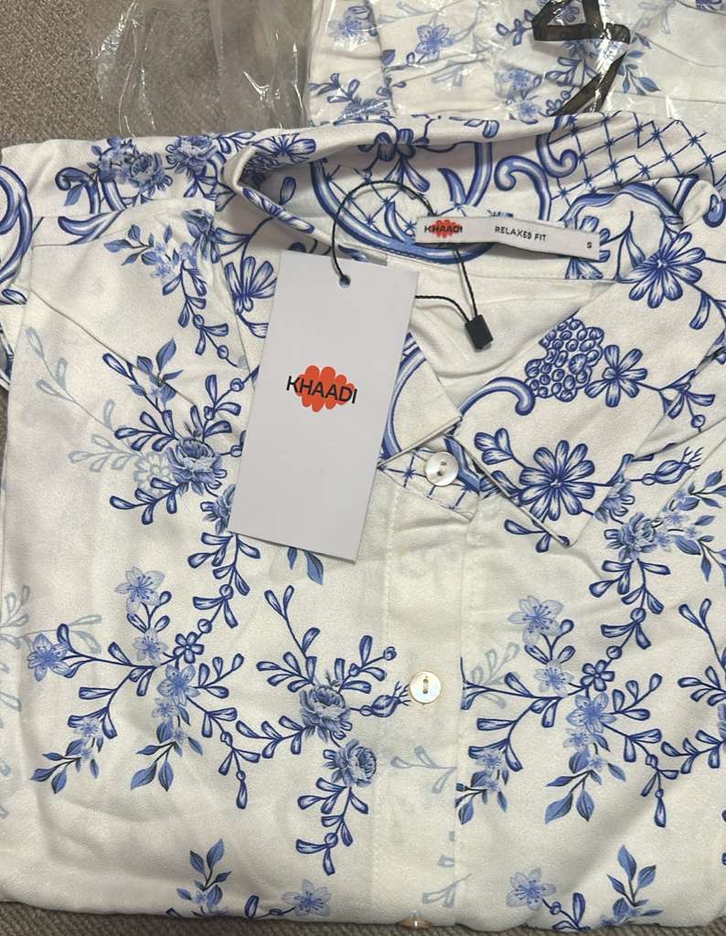 Elegant Blue Floral Viscose Silk Co-ord Set for Women